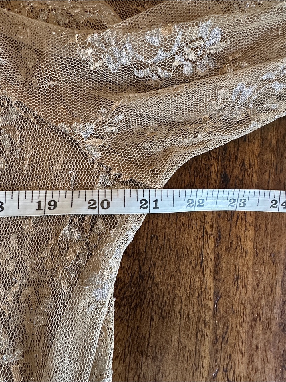 Lane Bryant | Metallic Floral Sheer Lace Blouse, Size 18/20 - Picture 7 of 8